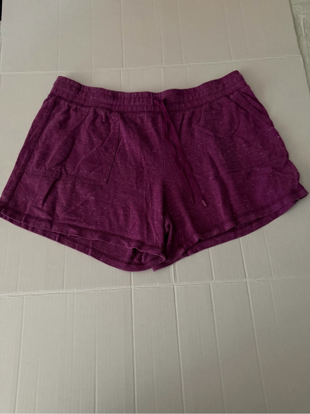 #141 Women’s Drawstring Knit Shorts - Purple